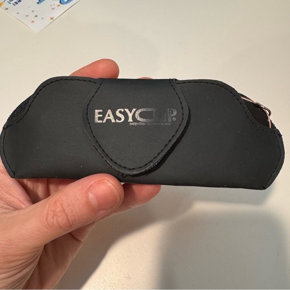 EASYCLIP Clip On Polarized Sunglasses Magnetic Clip 249 50 Grey Gold Metall - Picture 2 of 3